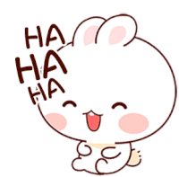 Gif animé rire lapin